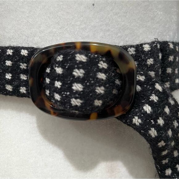 NEW J. Crew Wool Tie Belt 1” Thin Adjustable Waist Belt S/M Charcoal + Grey NWOT - Picture 2 of 16